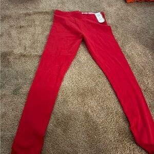 Vibrant Red Kids Leggings